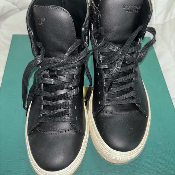 Buscemi WoMen's Black 125MM Leather High-Top Sneakers Shoes Size US 7 - Picture 7 of 13
